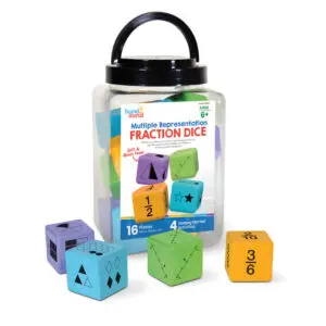 Dice Fractions Representation - Early Math – 16pcs
