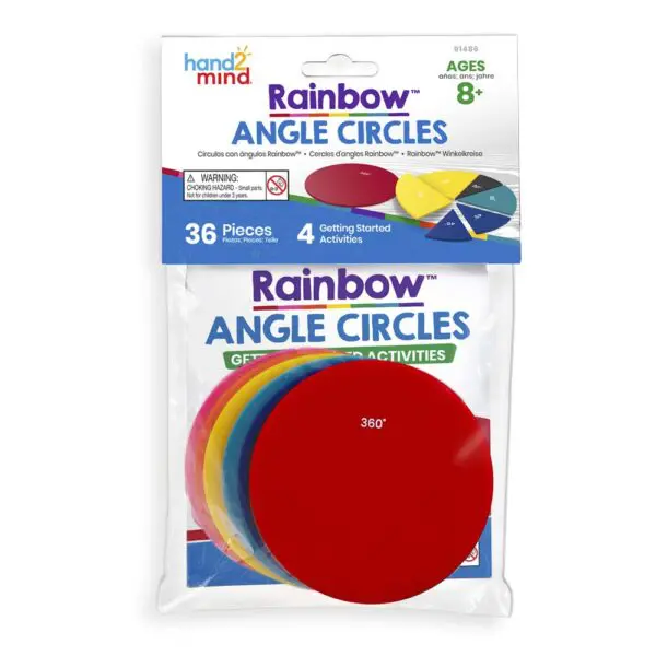 Rainbow Angle Fraction Circles – Maths Learning Manipulatives