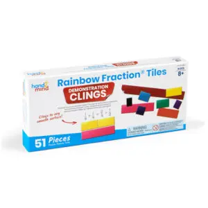 Rainbow Fraction Tiles Demonstration Clings - 51pcs