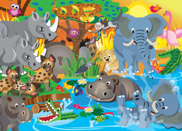 Game Reserve - Wooden -18pc