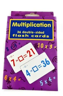 Multiplication Times Tables - Flash Cards - 36pcs