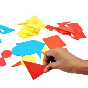  Pattern Blocks – Play Shapes (186 Pieces) Construction Set