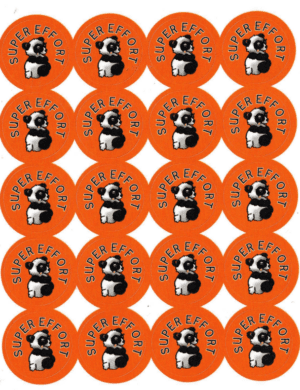 Super Effort Panda Stickers - 60pcs