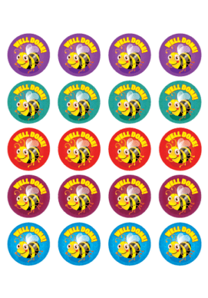 Well Done Bees Stickers - 100PCS