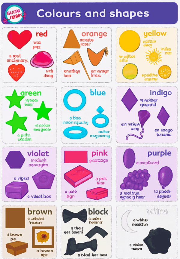 Colours and Shapes - Wall Chart - Laminated