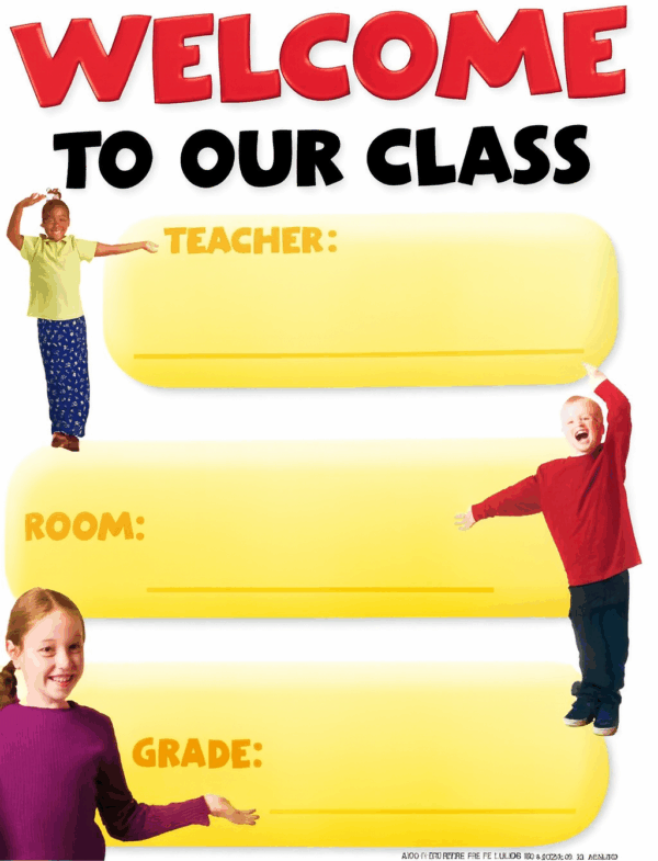 Welcome To Our Class - Wall Chart - Clearance Sale