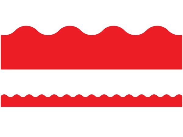 Red Scalloped Border - 13 Strips (+- 12M x 5.5cm)