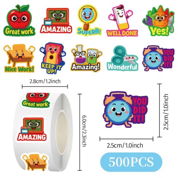 Student Reward Stickers - 500pcs - Image 2